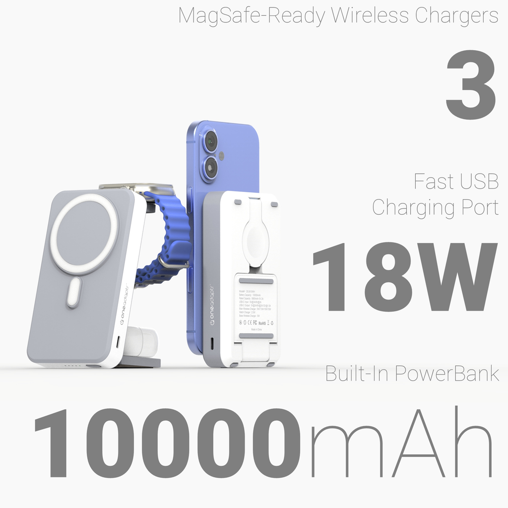 5-in-1 MagSafe Wireless Charging Stand & Power Bank
