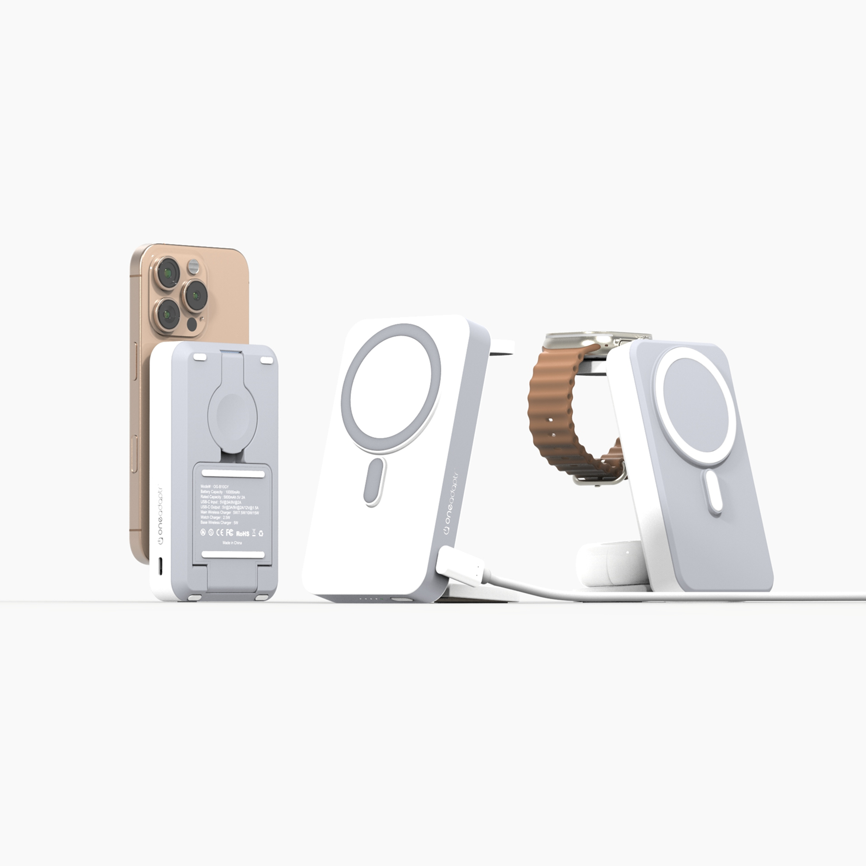 5-in-1 MagSafe Wireless Charging Stand & Power Bank