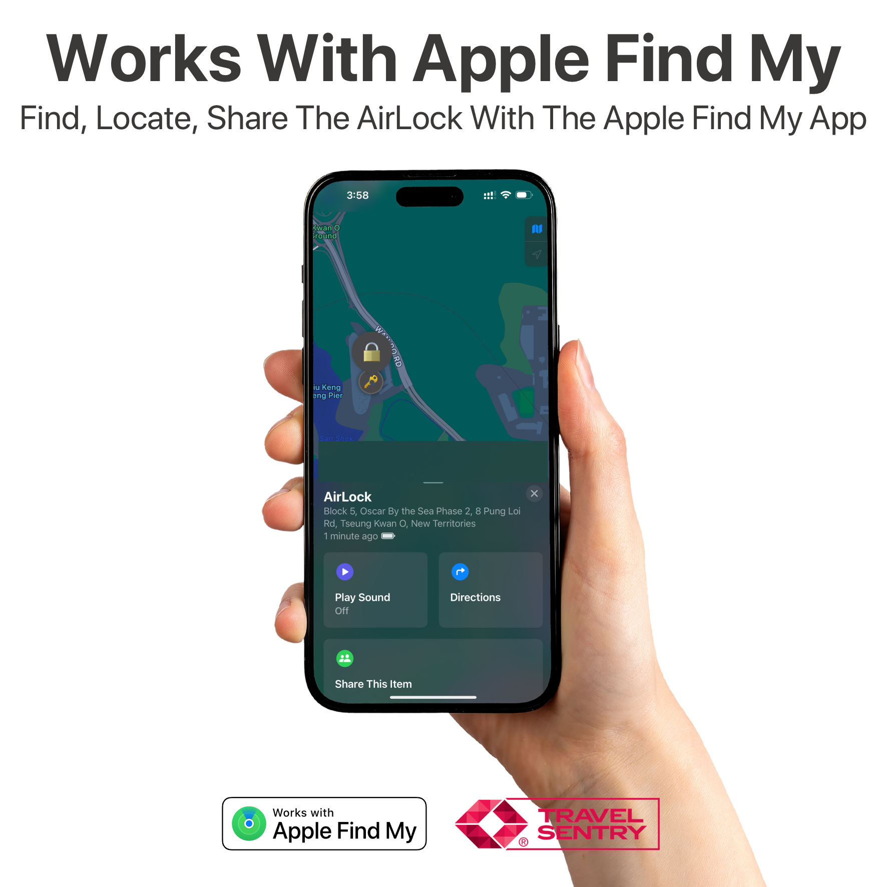Apple Find My™ TSA-Approved Luggage Lock