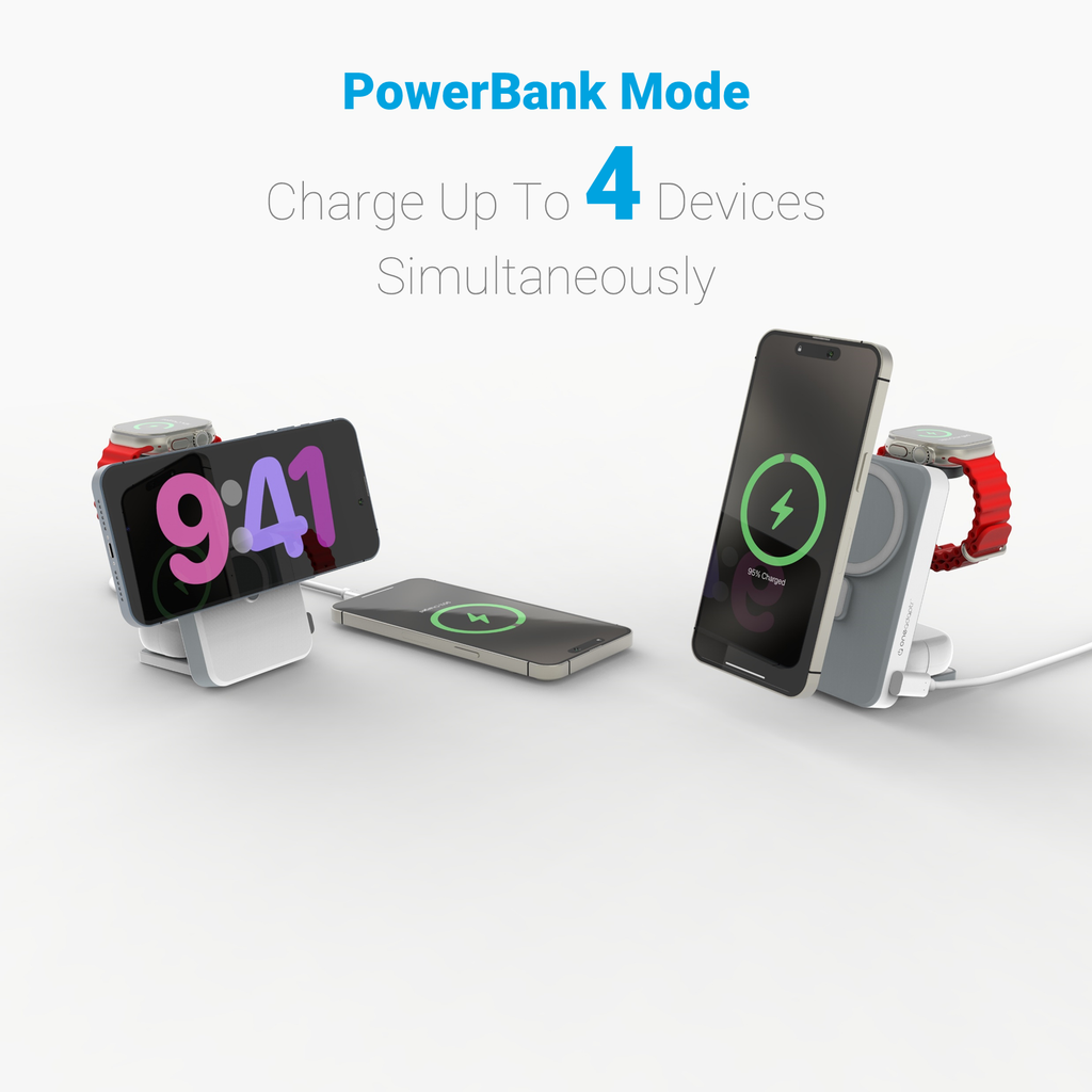 5-in-1 MagSafe Wireless Charging Stand & Power Bank